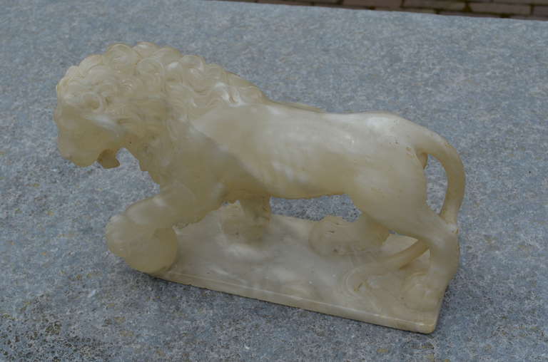 19th Century Alabaster Lion For Sale 2