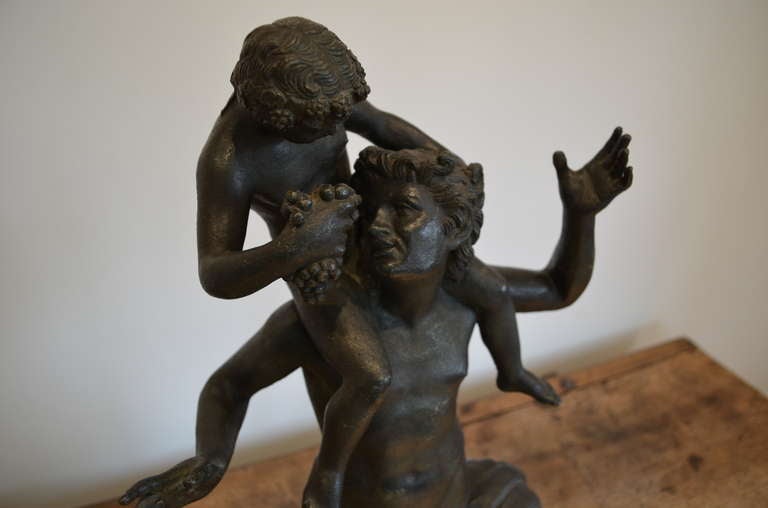 Bronze Pan and the Infant Bacchus For Sale 3