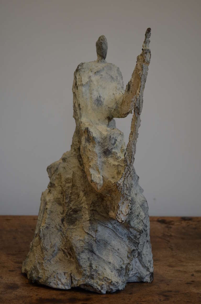 Modern Bronze "Man with Stick"