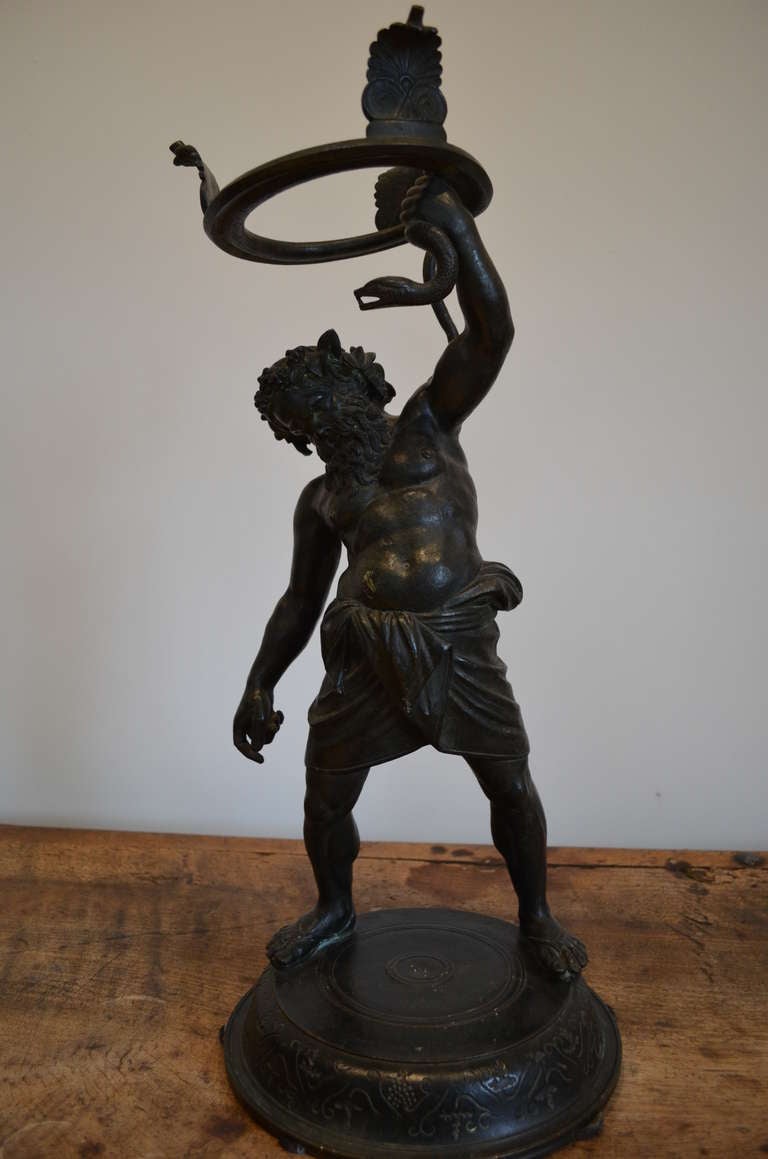 Grand Tour Bronze Sculpture of Silenius
