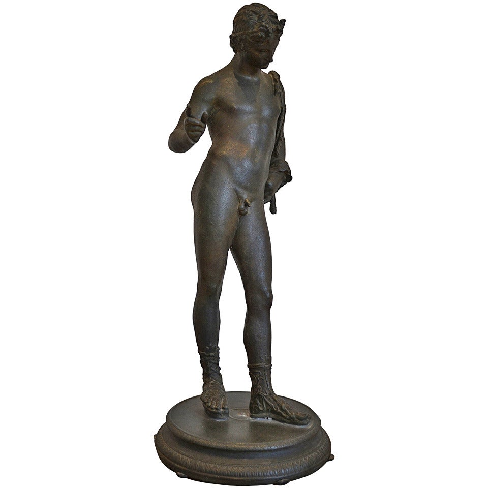 Grand Tour Bronze of Narcissus For Sale