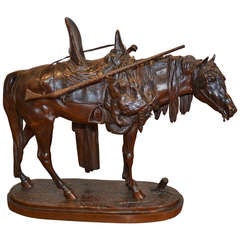 Bronze Horse Sculpture "Retour de Chasse"
