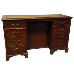 Rare 19th Century Mahogany Architect Kneehole Desk Rare 19th Century Mahogany Architect Kneehole Desk