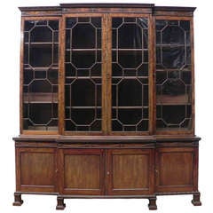 19th century Mahogany Breakfront Bookcase