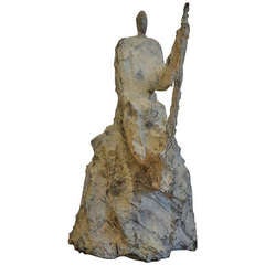 Modern Bronze "Man with Stick"