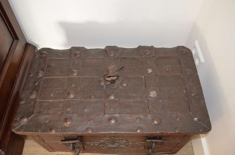 Wrought Iron Strong Box For Sale 5