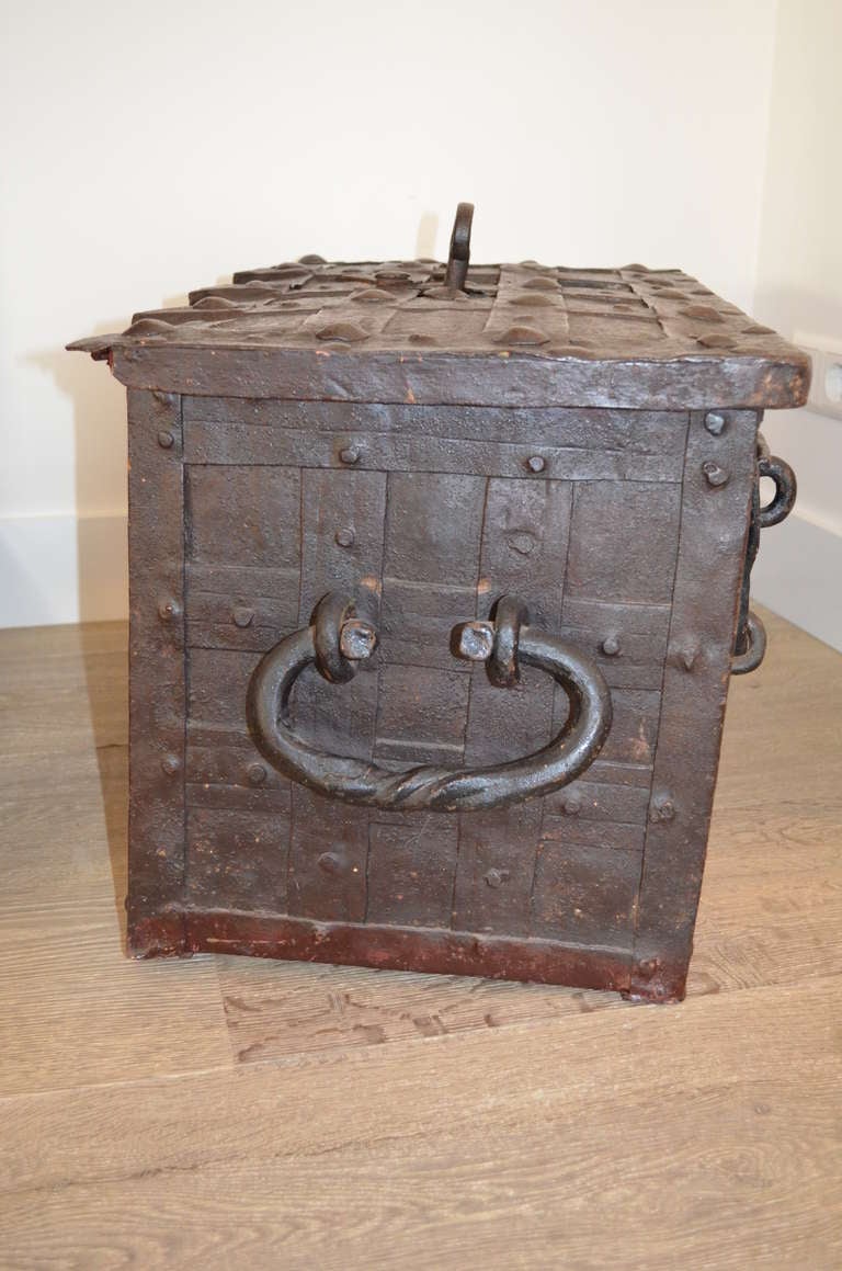 Wrought Iron Strong Box For Sale 2