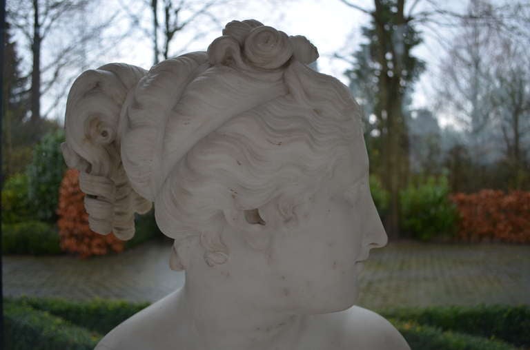 19 th. century Marble Bust For Sale 3