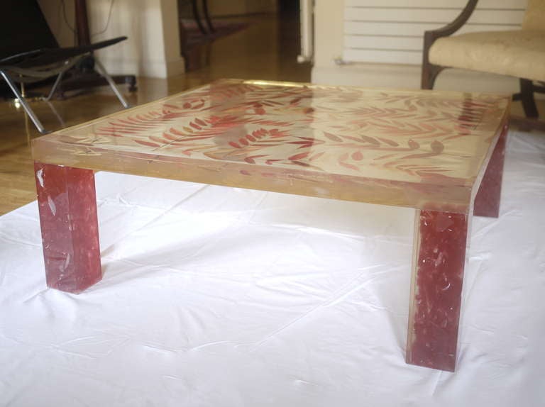 Pierre Giraudon Resin Coffee Table For Sale 1