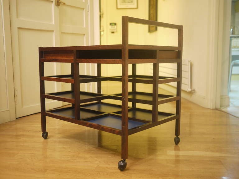 Bodil Kjaer Trolley for E. Pedersen & Son In Excellent Condition For Sale In Madrid, ES