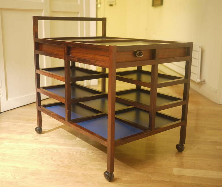 Mid-Century Modern Bodil Kjaer Trolley for E. Pedersen & Son