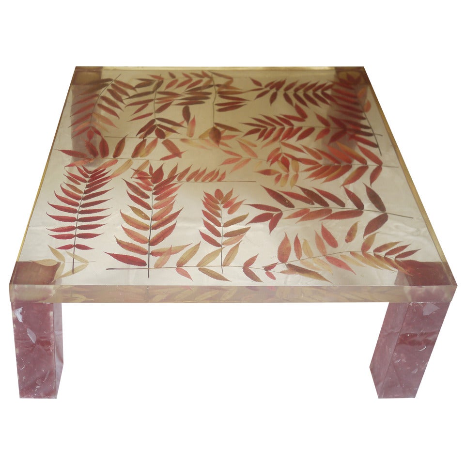 Pierre Giraudon Resin Coffee Table For Sale