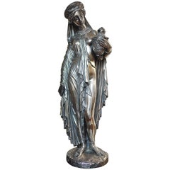 Antique Jean-Jacques Pradier Bronze Figure of Pandora.