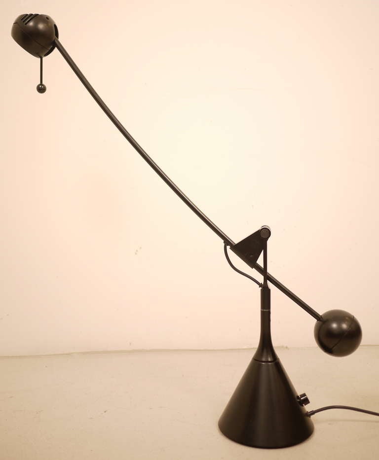 Mid-Century Modern Pair of Enrich Franch Desk Lamps for Metalarte.