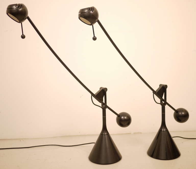 Pair of Enrich Franch Desk Lamps for Metalarte. 2