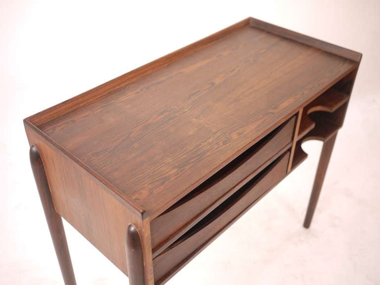 Danish Rosewood Side Telephone Table by Arne Vodder