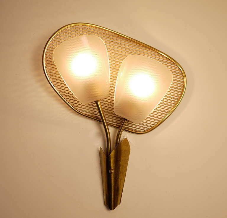 Pair of French Sconces in the Style of Mathieu Matégot In Excellent Condition In Madrid, ES