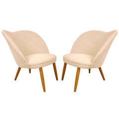 Pair of E. Johannesen 1950's Easy Chairs