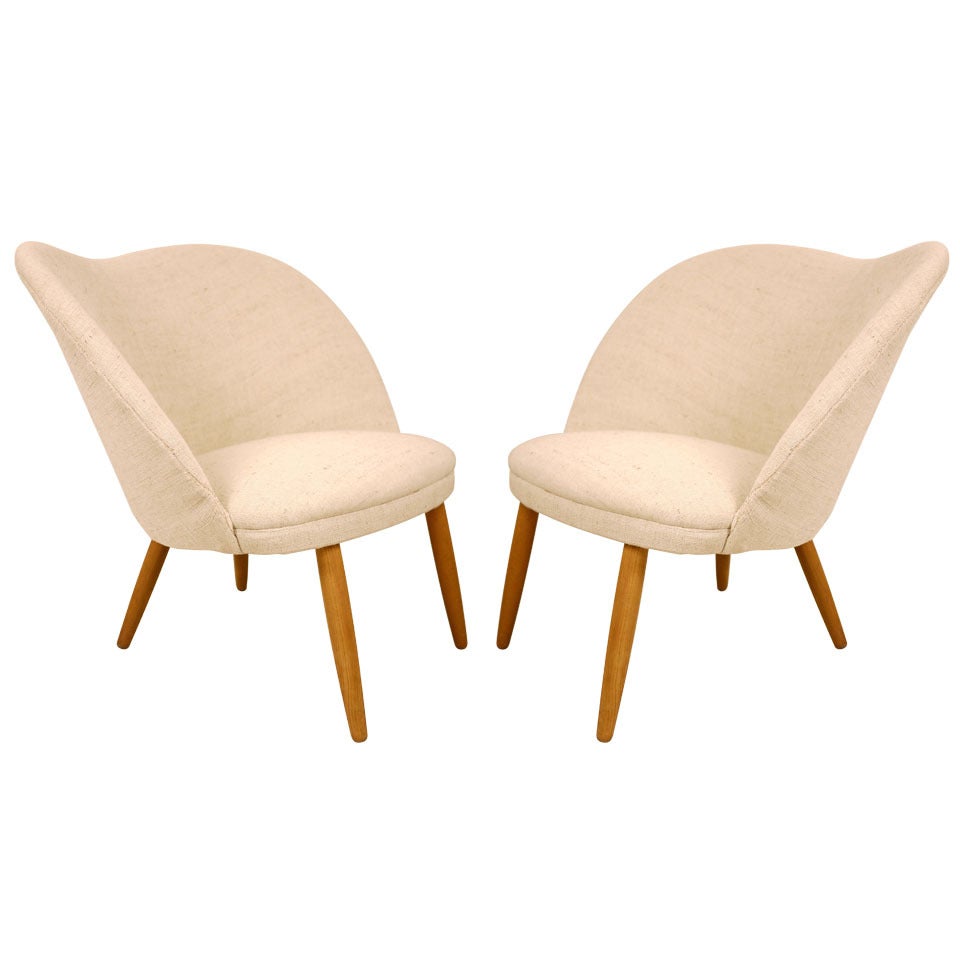 Pair of E. Johannesen 1950's Easy Chairs