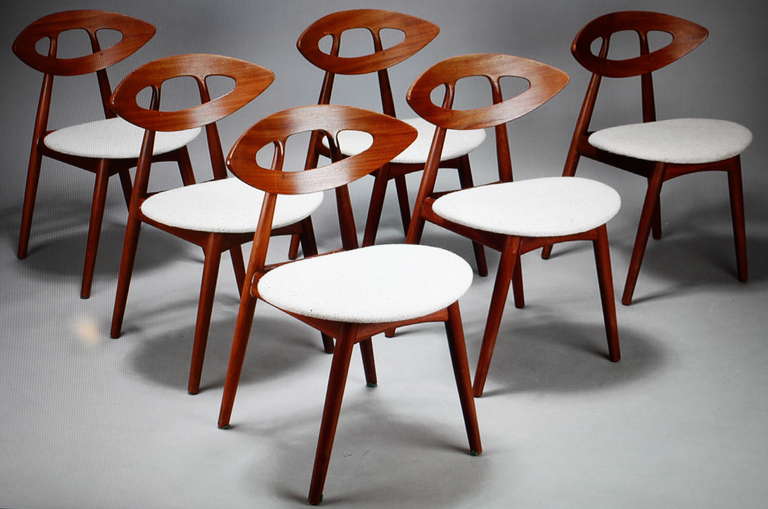 A set of six dining chairs, model 