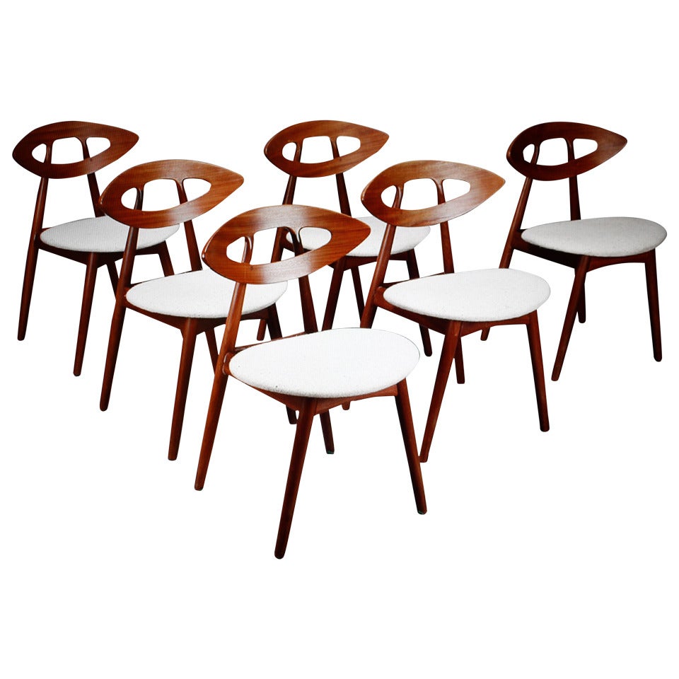 Set of Six Ejvind  A. Johansson "Eye Chairs"