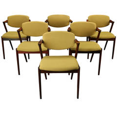 Set of Six Kai Kristiansen Rosewood Dining Chairs