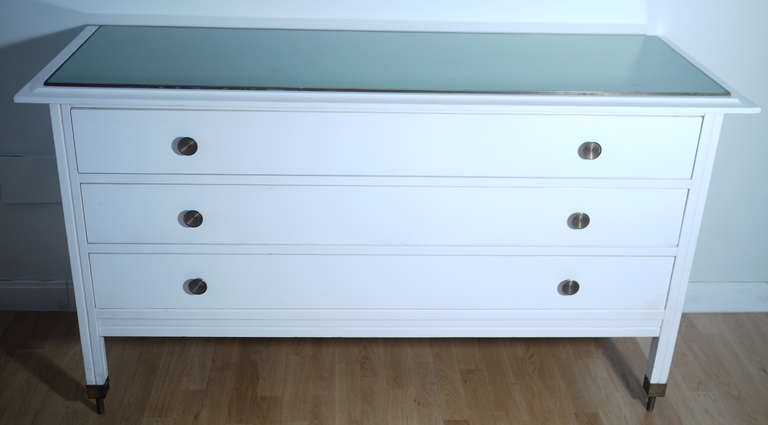 Mid-Century Modern White Lacquered Chest of Drawers by Carlo di Carli