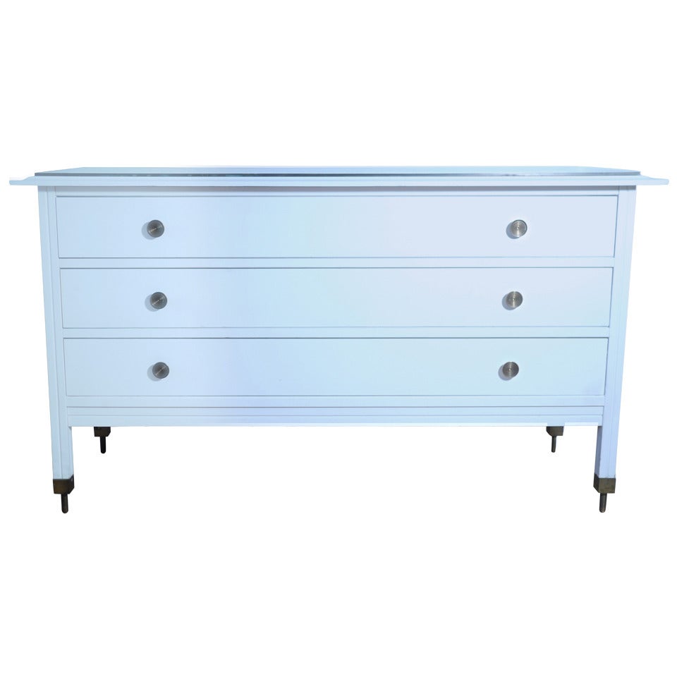 White Lacquered Chest of Drawers by Carlo di Carli