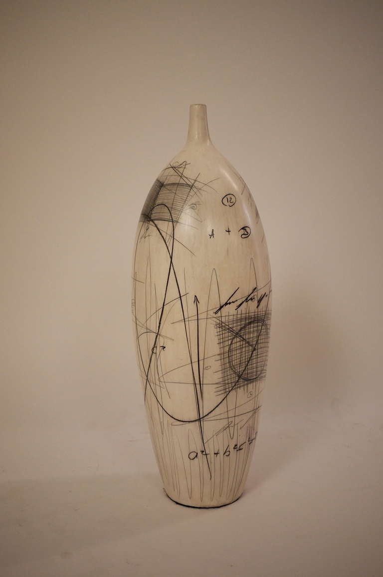 Peint YURI ZATARAIN, Vase en céramique, vers 1990, Mexique. en vente