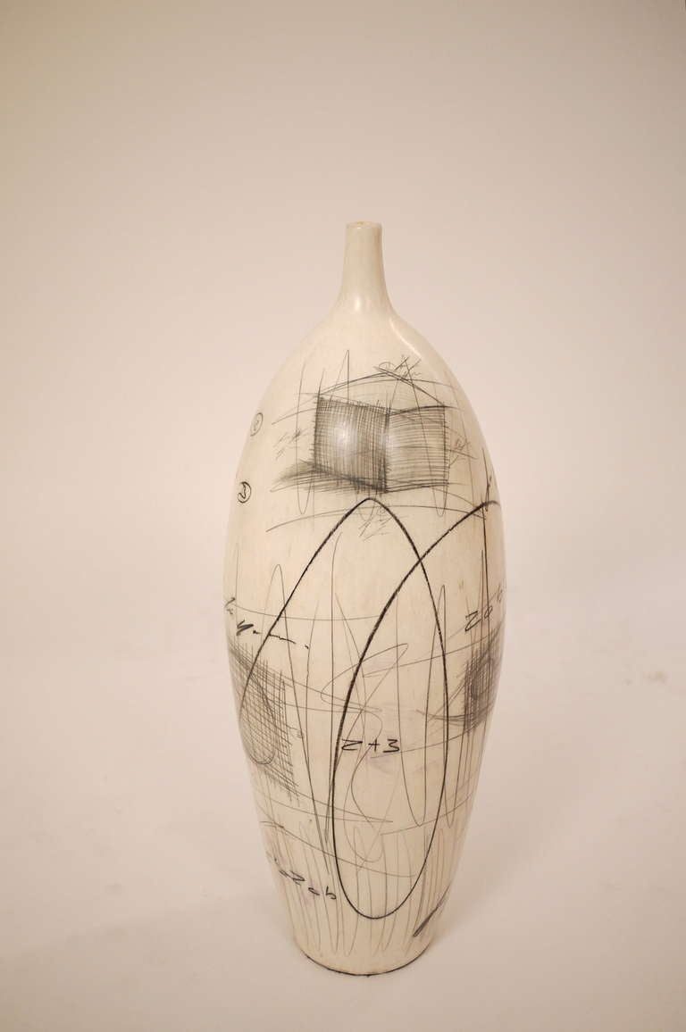 Fin du 20e siècle YURI ZATARAIN, Vase en céramique, vers 1990, Mexique. en vente