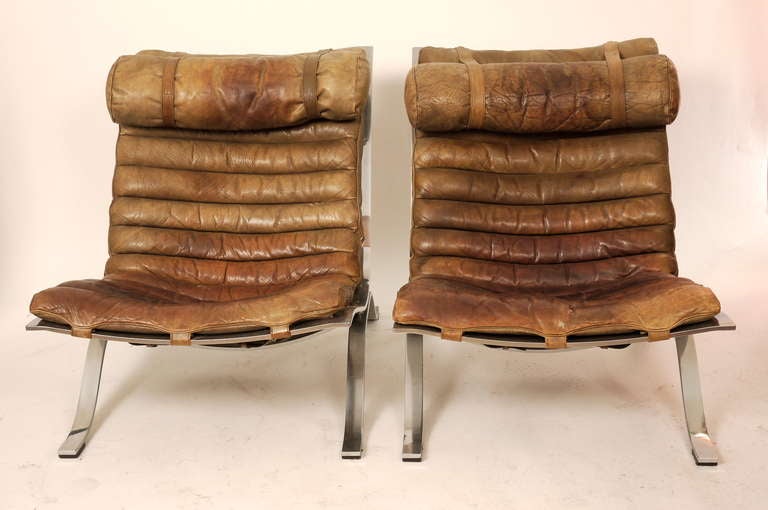 Mid-Century Modern Pair of Arne Norell Ari Lounge Chairs