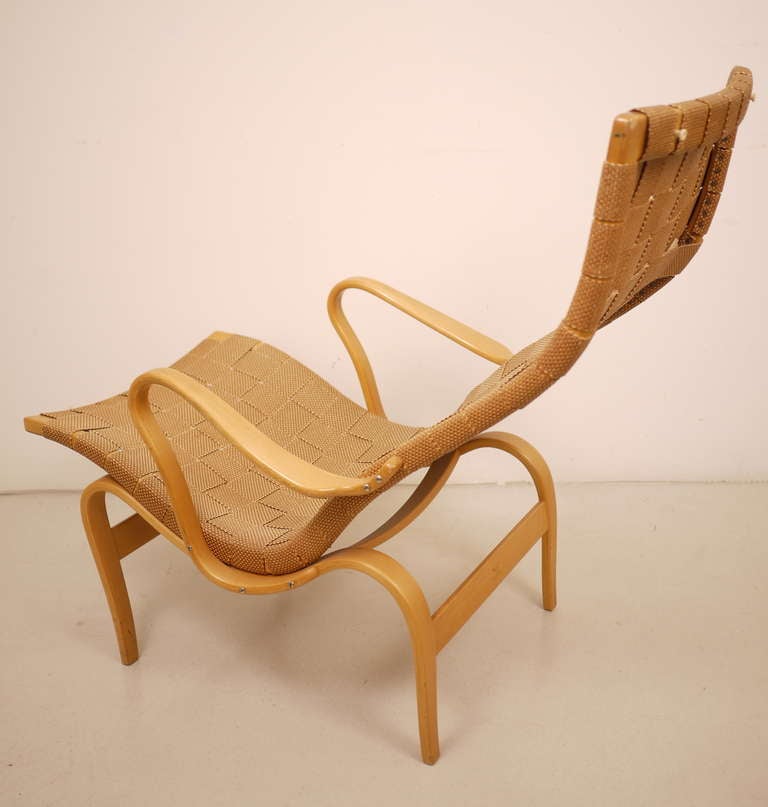 Mid-Century Modern Pernilla Lounge chair by Bruno Mathsson for Karl Mathsson