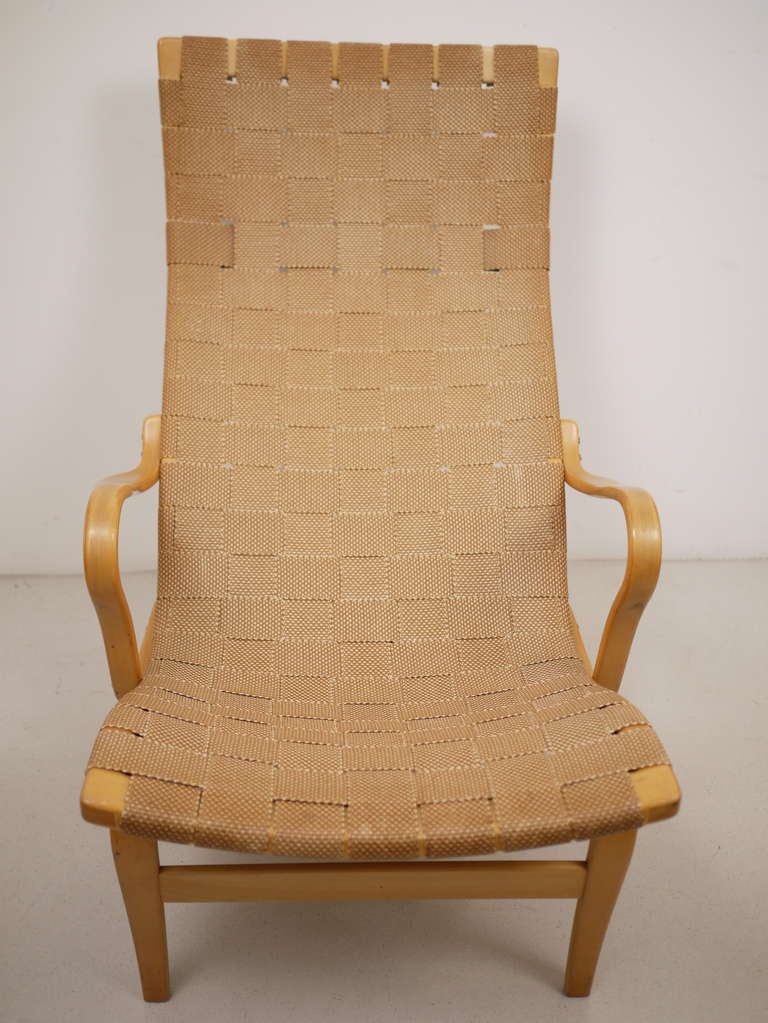 Swedish Pernilla Lounge chair by Bruno Mathsson for Karl Mathsson