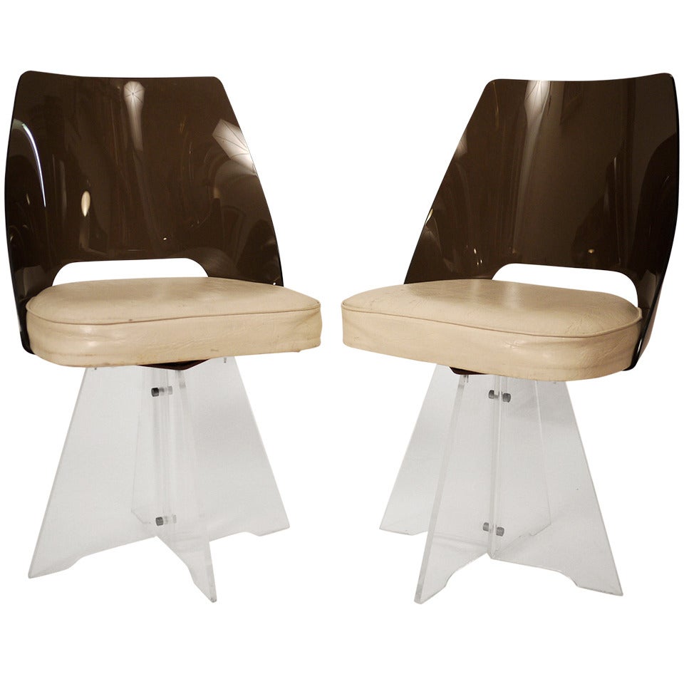 Pair of 1950s Lucite Chair For Sale