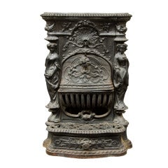 Antique Belgian Cast Iron Stove