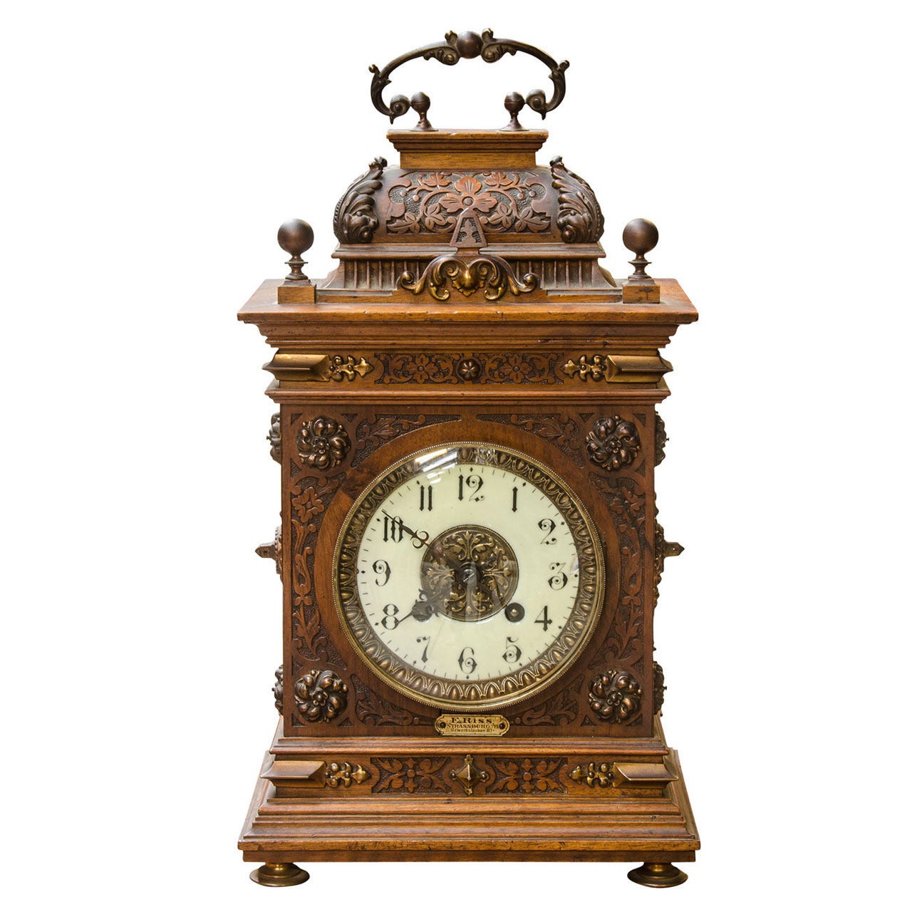 Table Clock Signed F. Rizz Strassbourg at 1stDibs
