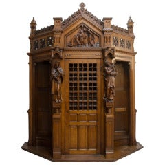 Antique Gothic Confessional