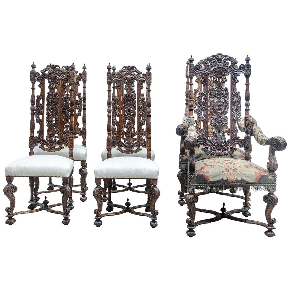 Set of Six Renaissance Chairs