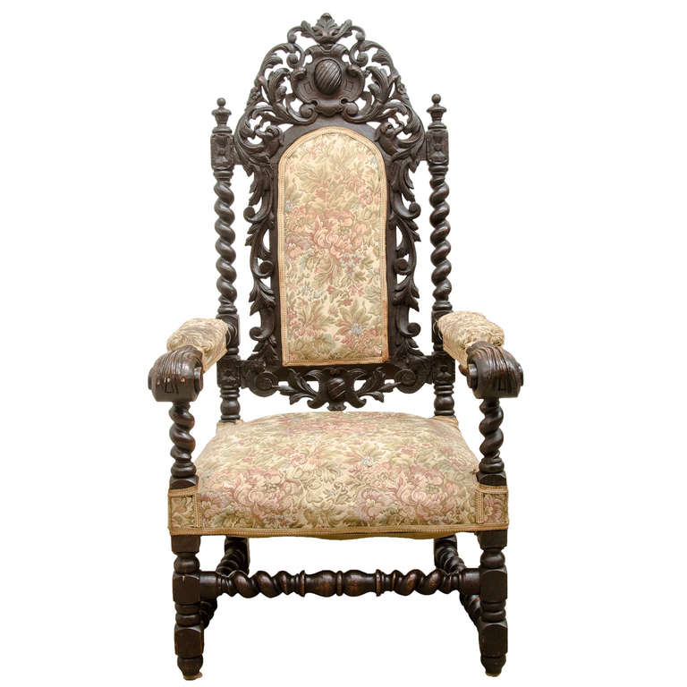 19th Century Set of Five Louis XIII Chairs