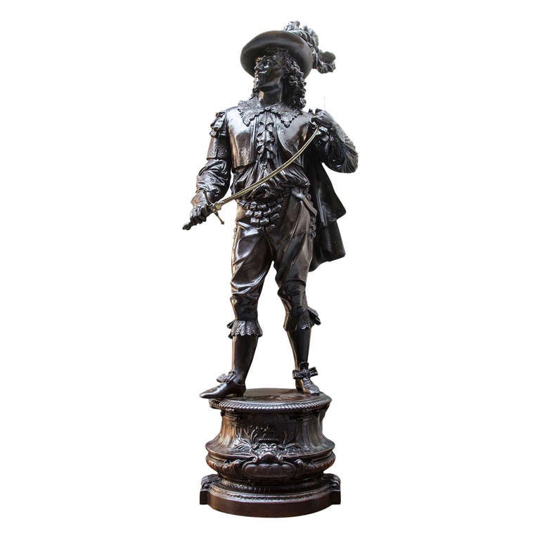 Spelther Statue of a Musketeer