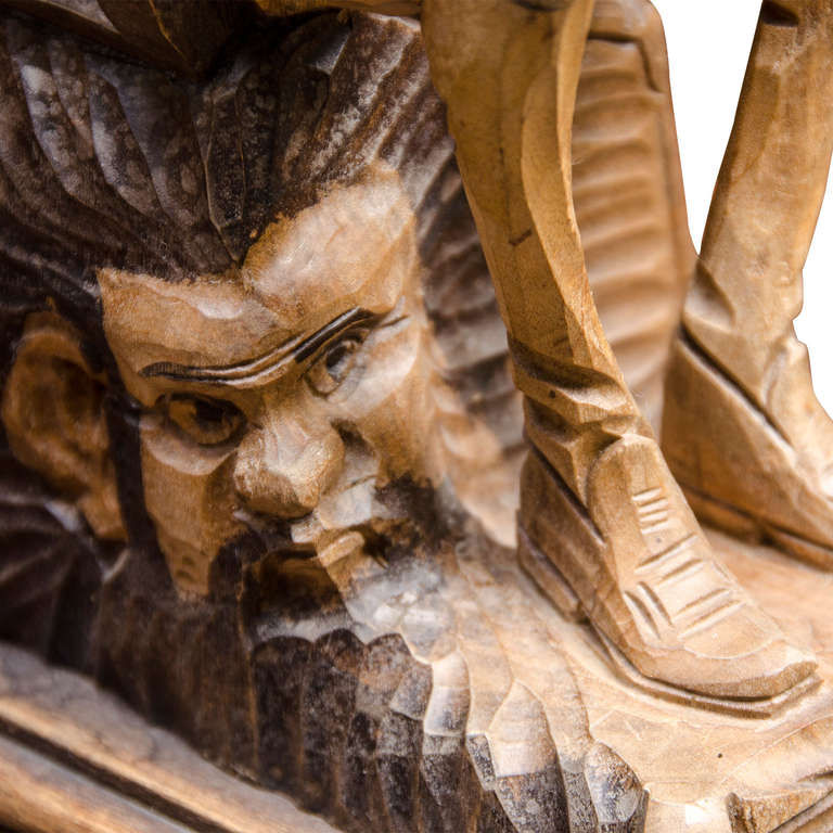 Spanish Wooden Bookends at 1stDibs