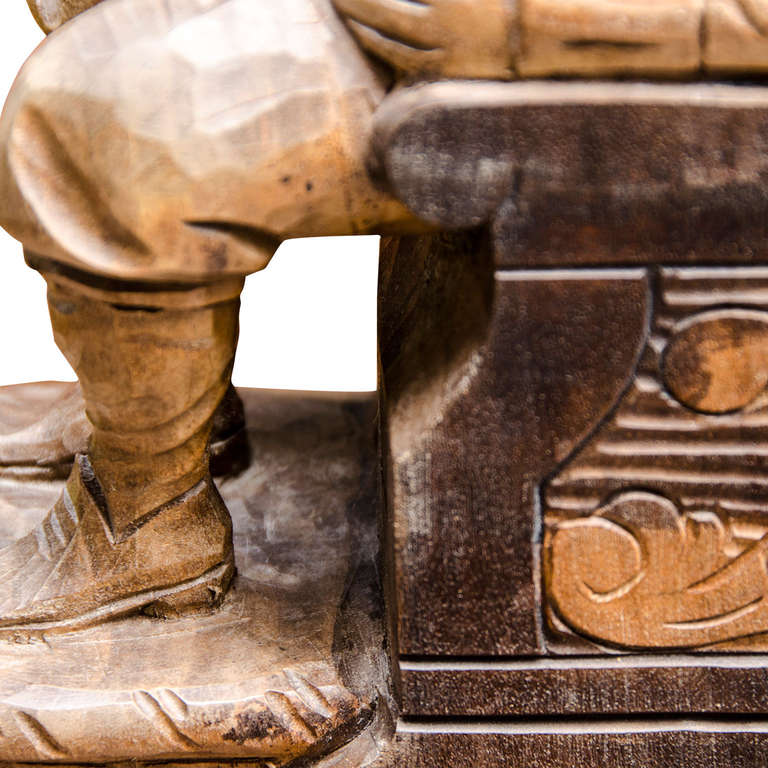 Spanish Wooden Bookends at 1stDibs