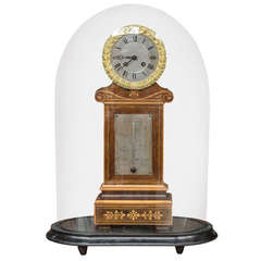 19th Century Clock with Barometer