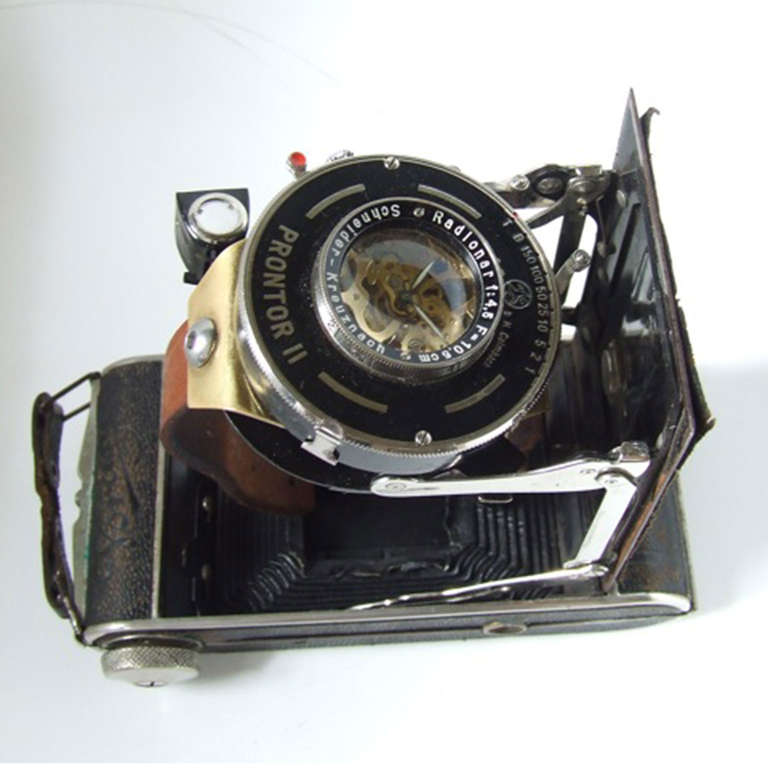 Dutch Big Watch Made from Antique Camera Lens