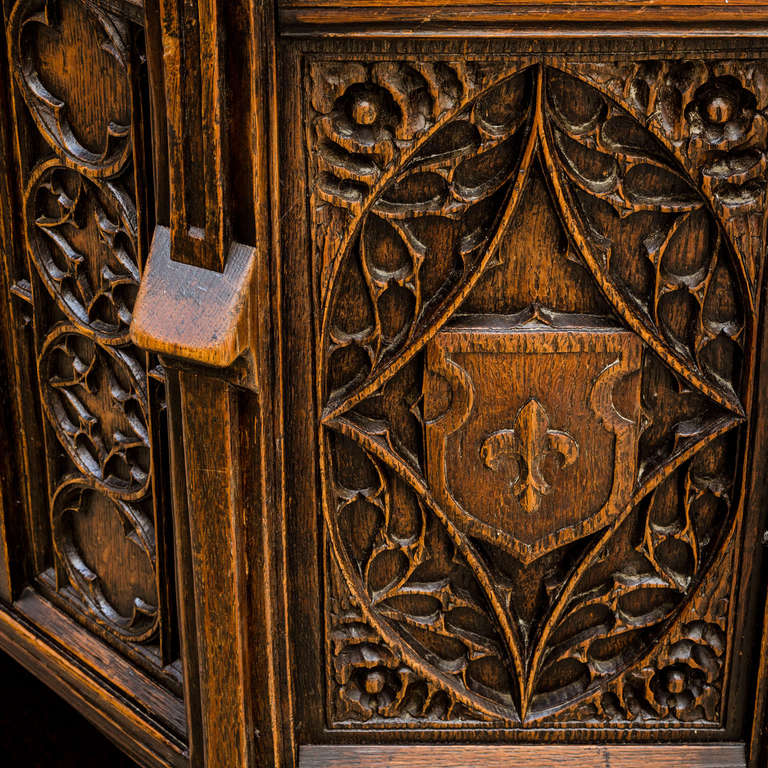 Oak Gothic Cabinet