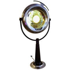 Industrial Lamp with Swarovski Crystals and a Brass Aperture
