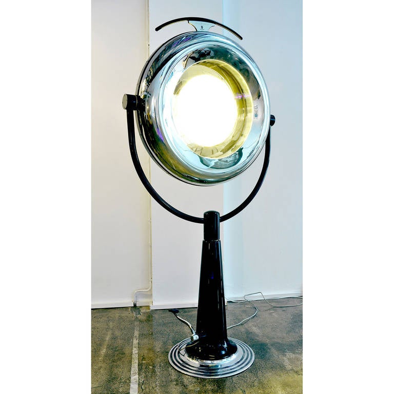 Industrial Lamp with Swarovski Crystals and a Brass Aperture In Excellent Condition In Noord-Brabant, NL