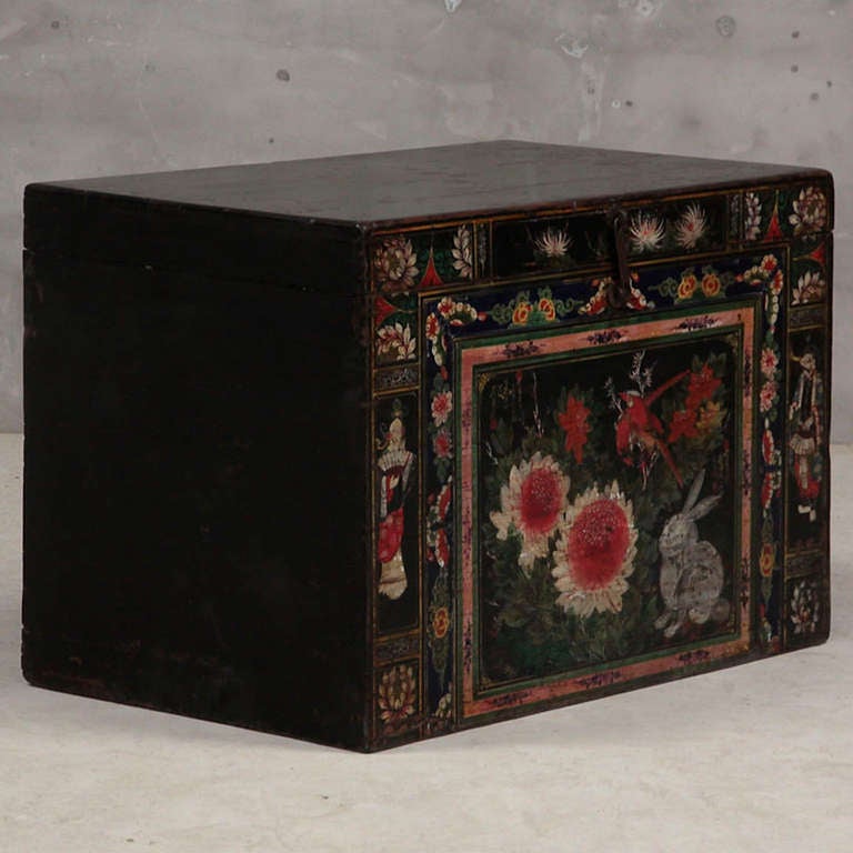 Wutong Wood Opera Trunk from Shanxi