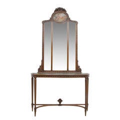 Antique Console with Mirror Louis XVI