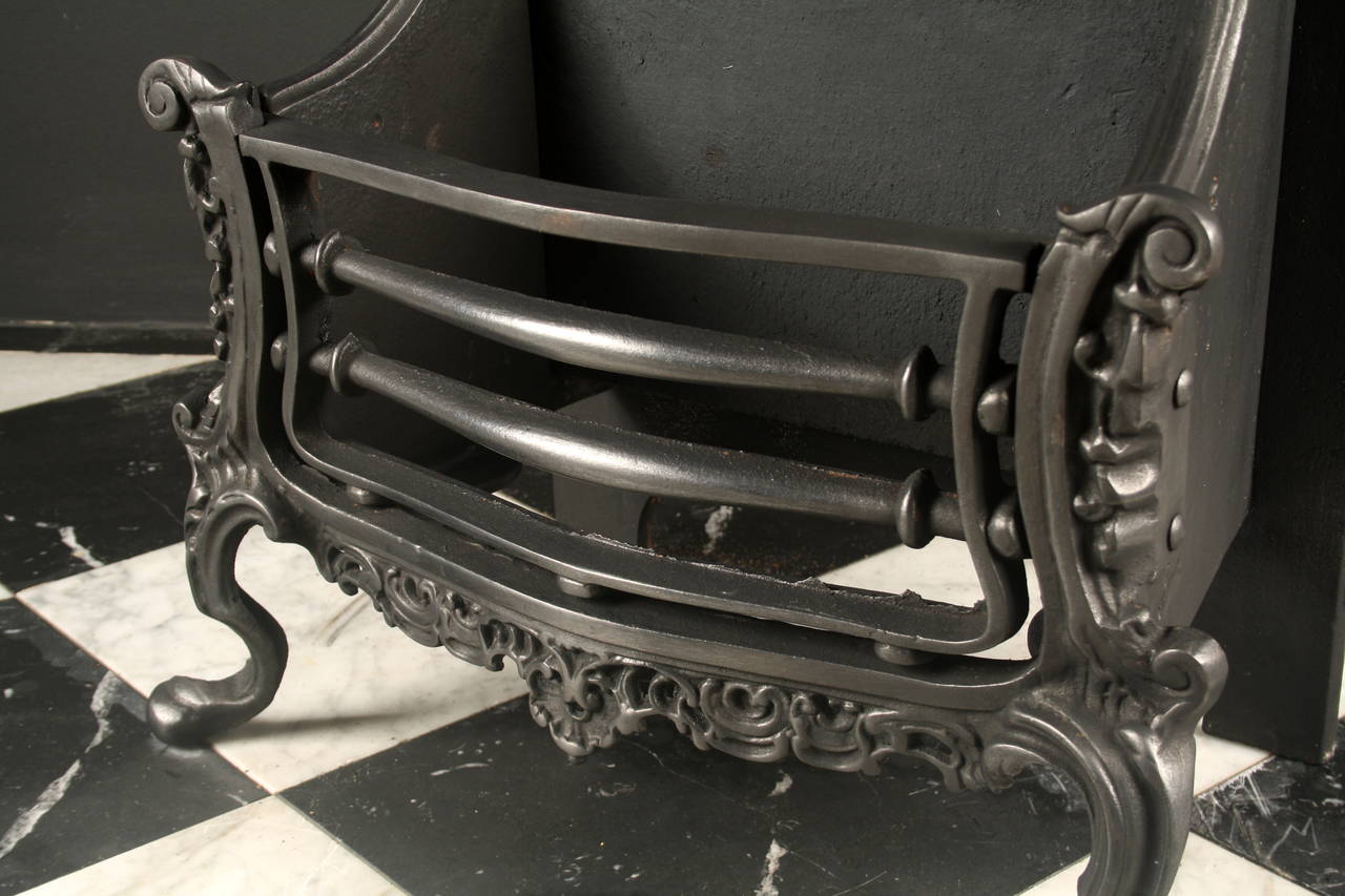 antique cast iron fire basket
